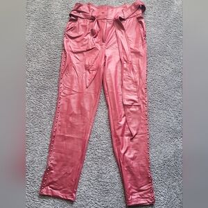 Stylish Burgundy Pants with Studded Detail
